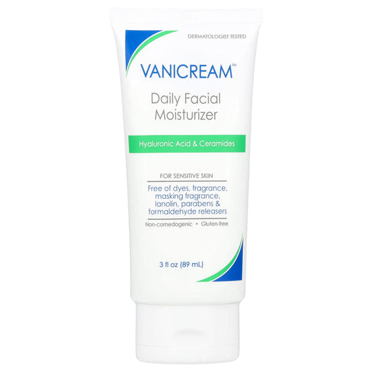 Vanicream, Daily Facial Moisturizer For Sensitive Skin, Fragrance Free, 3 fl oz (89 ml) - Image 1