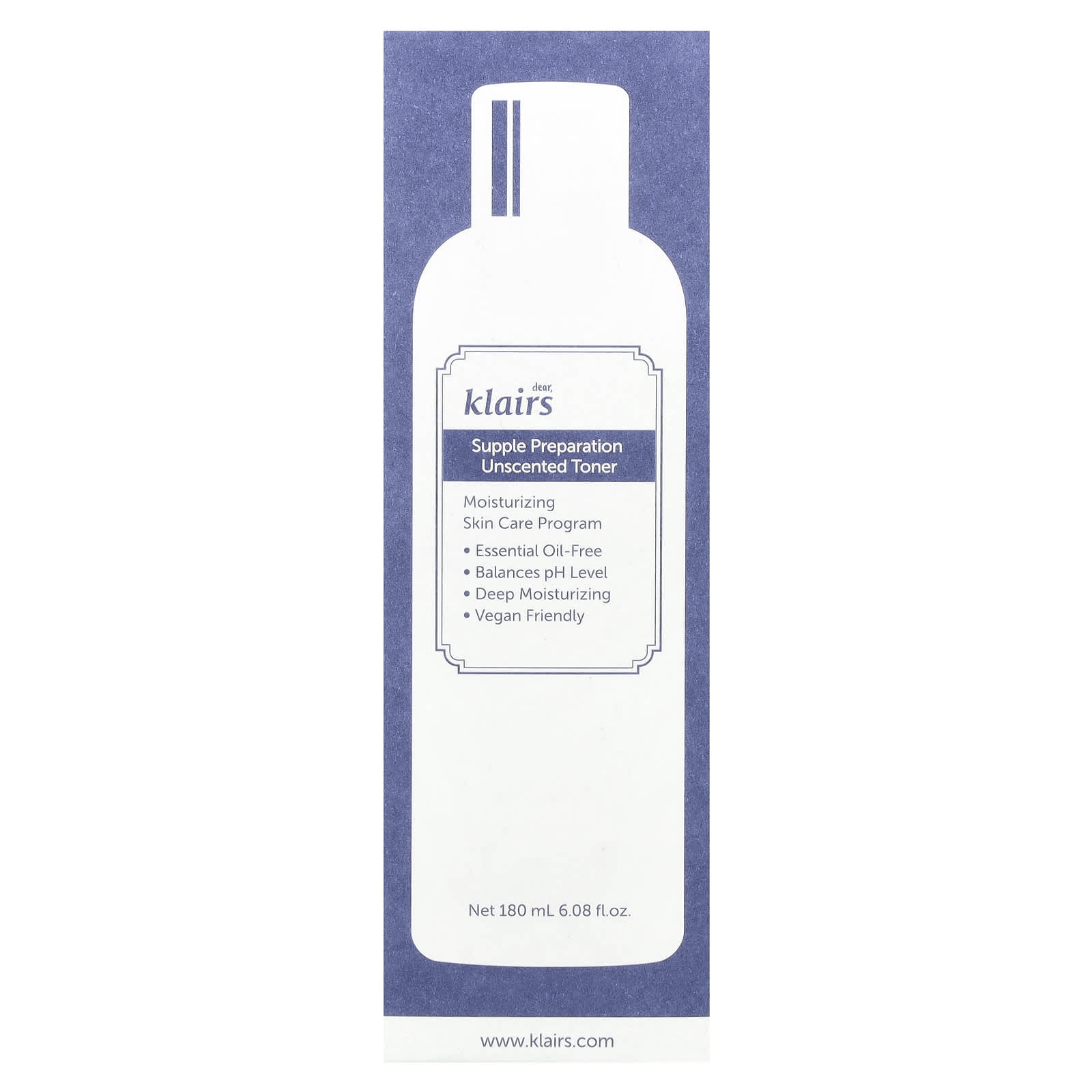 Klairs Supple Prep Unscented Toner, 6.08 fl oz - pH Balancing and Vegan Friendly - Image 2