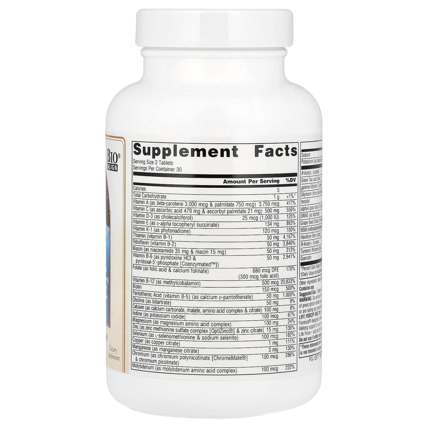 Source Naturals, Life Force® Multiple, No Iron, 60 Tablets - Image 2