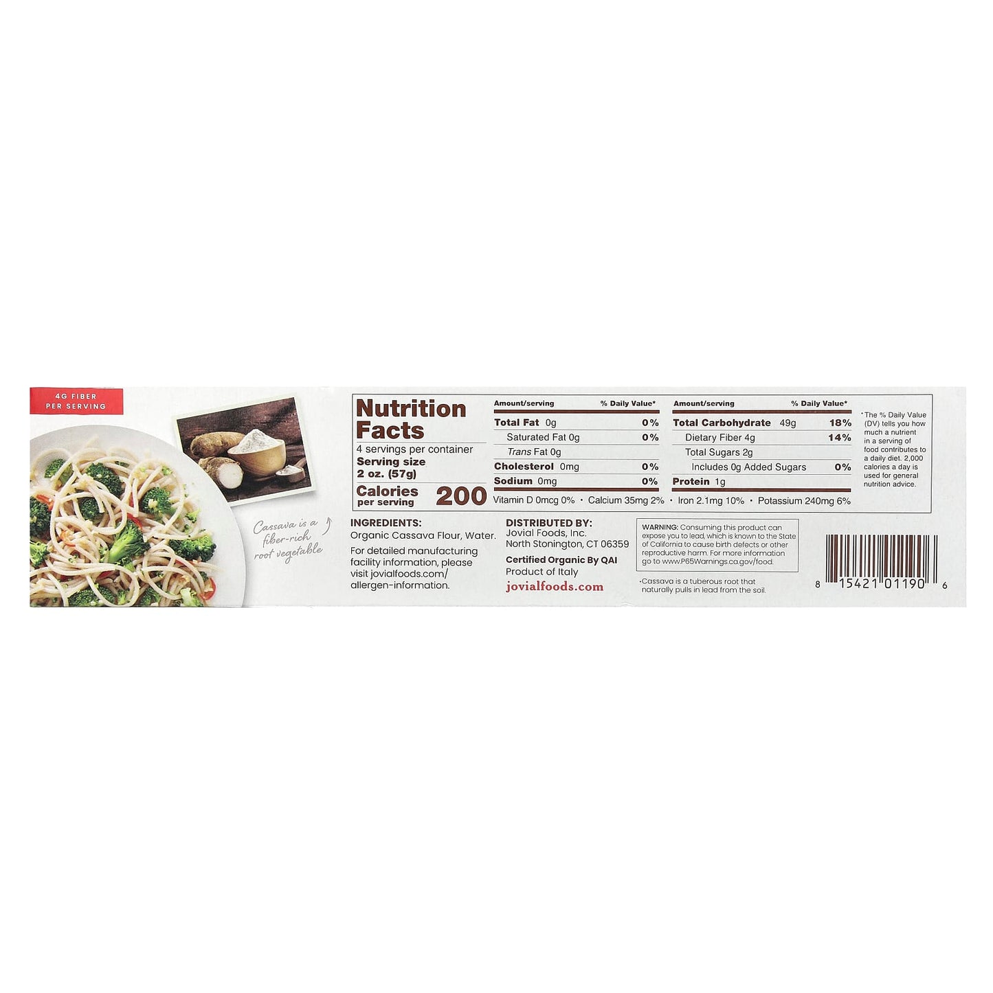 Delicious Organic Cassava Spaghetti by Jovial - 8 oz - Image 2