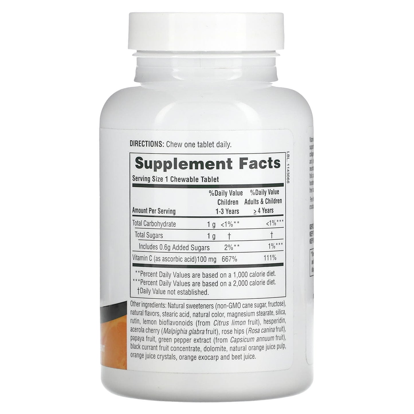 NaturesPlus, Orange Juice Jr Chewable Vitamin C, Natural Orange, 100 mg, 180 Tablets - Image 2