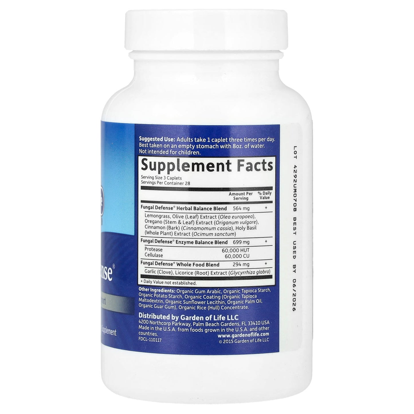 Garden of Life Fungal Defense 84 Vegan Caplets - Boost Immunity Naturally - Image 2
