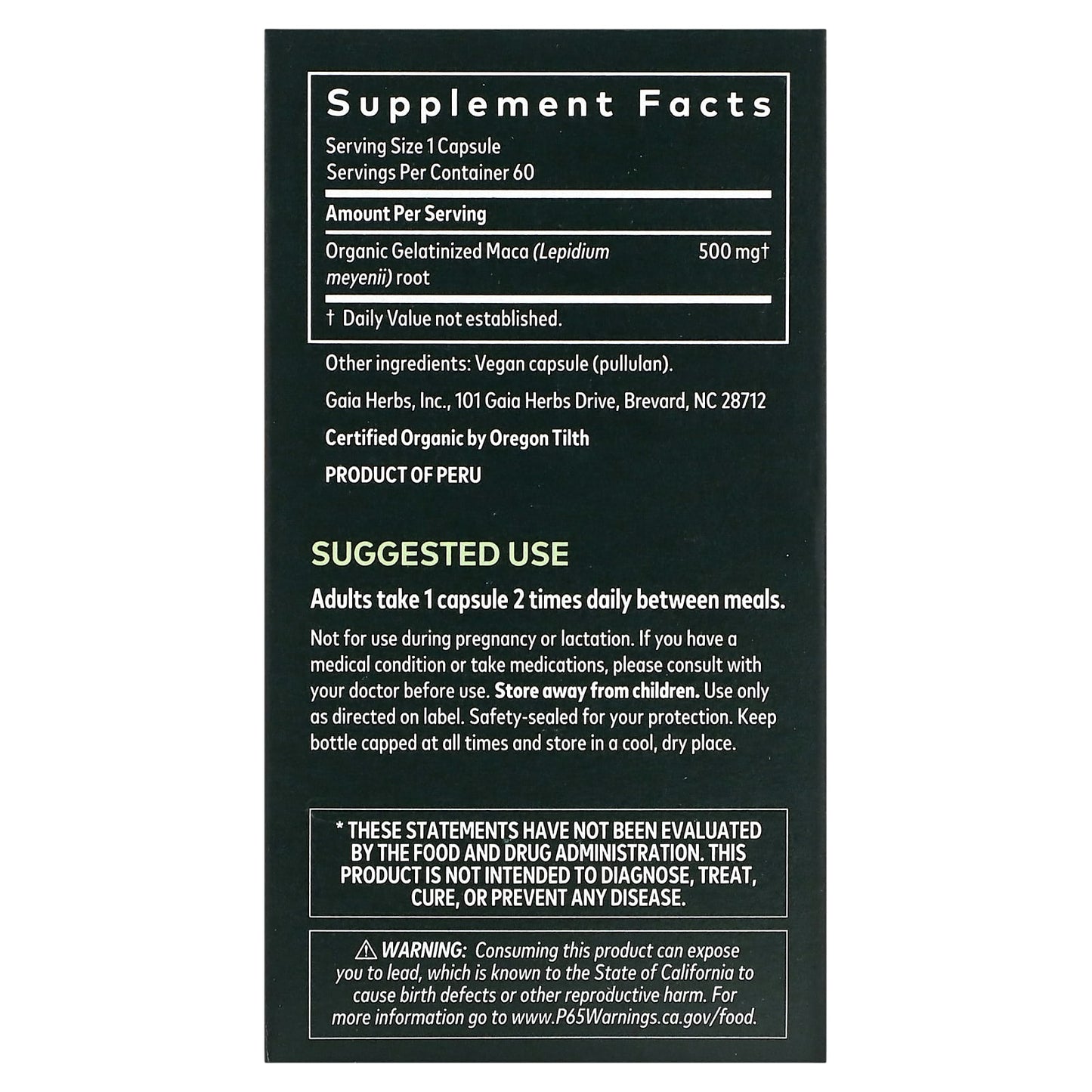 Unlock Peak Performance with Gaia Herbs Maca Root Capsules - Image 2