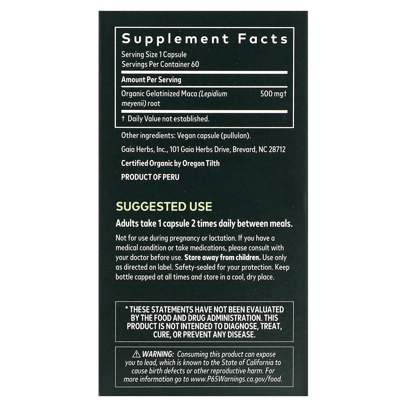 Unlock Peak Performance with Gaia Herbs Maca Root Capsules - Image 2