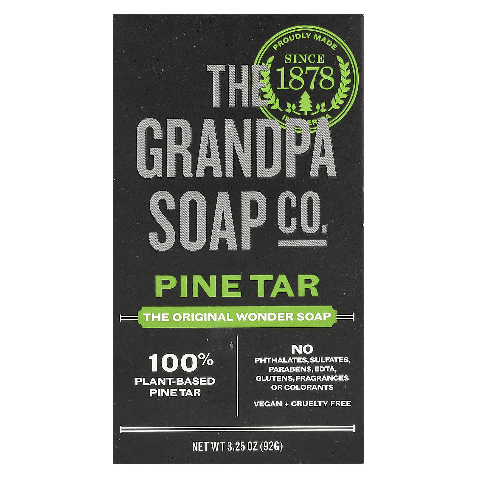 The Grandpa Soap Co., The Original Wonder Soap, Pine Tar , 3.25 oz (92 g) - Image 1