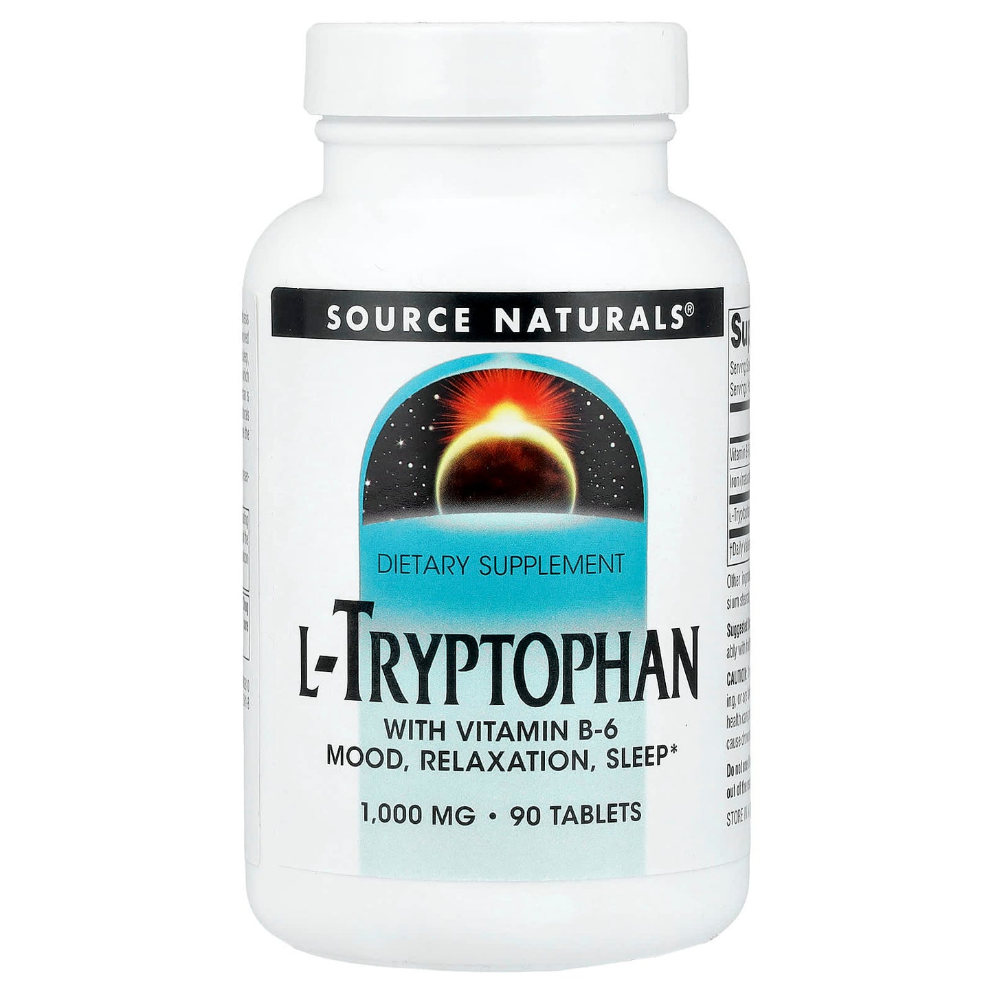 Source Naturals, L-Tryptophan, 90 Tablets - Image 1