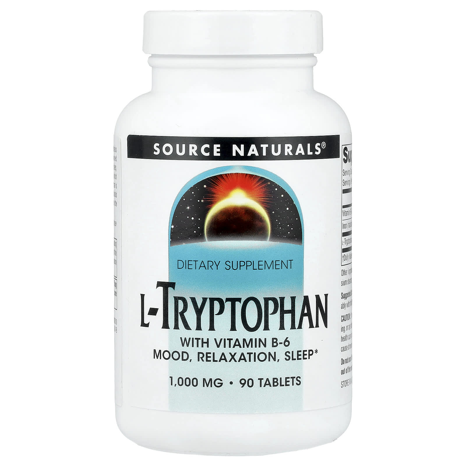 Source Naturals, L-Tryptophan, 90 Tablets - Image 1