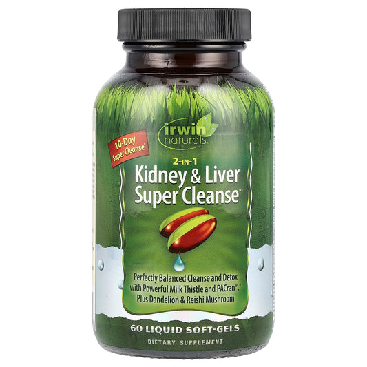 Irwin Naturals 2-in-1 Kidney & Liver Super Cleanse, 60 Liquid Soft-Gels - Image 1