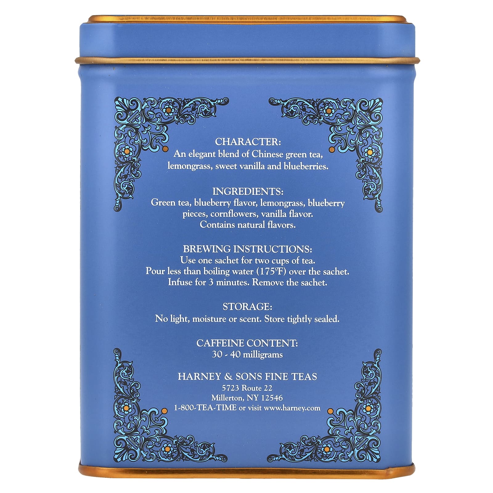 Harney & Sons Blueberry Green Tea Blend - 20 Sachets - Image 2