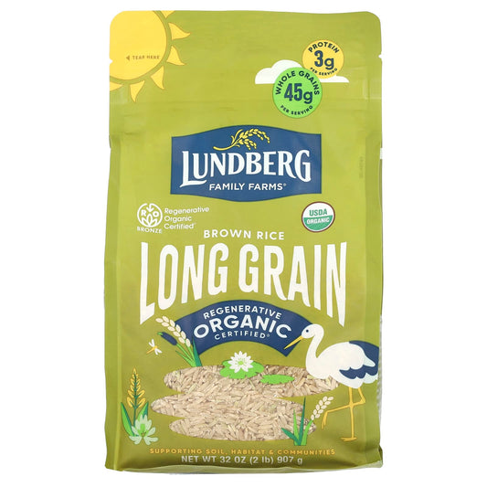 Lundberg, Organic Brown Rice, Long Grain, 32 oz (907 g) - Image 1