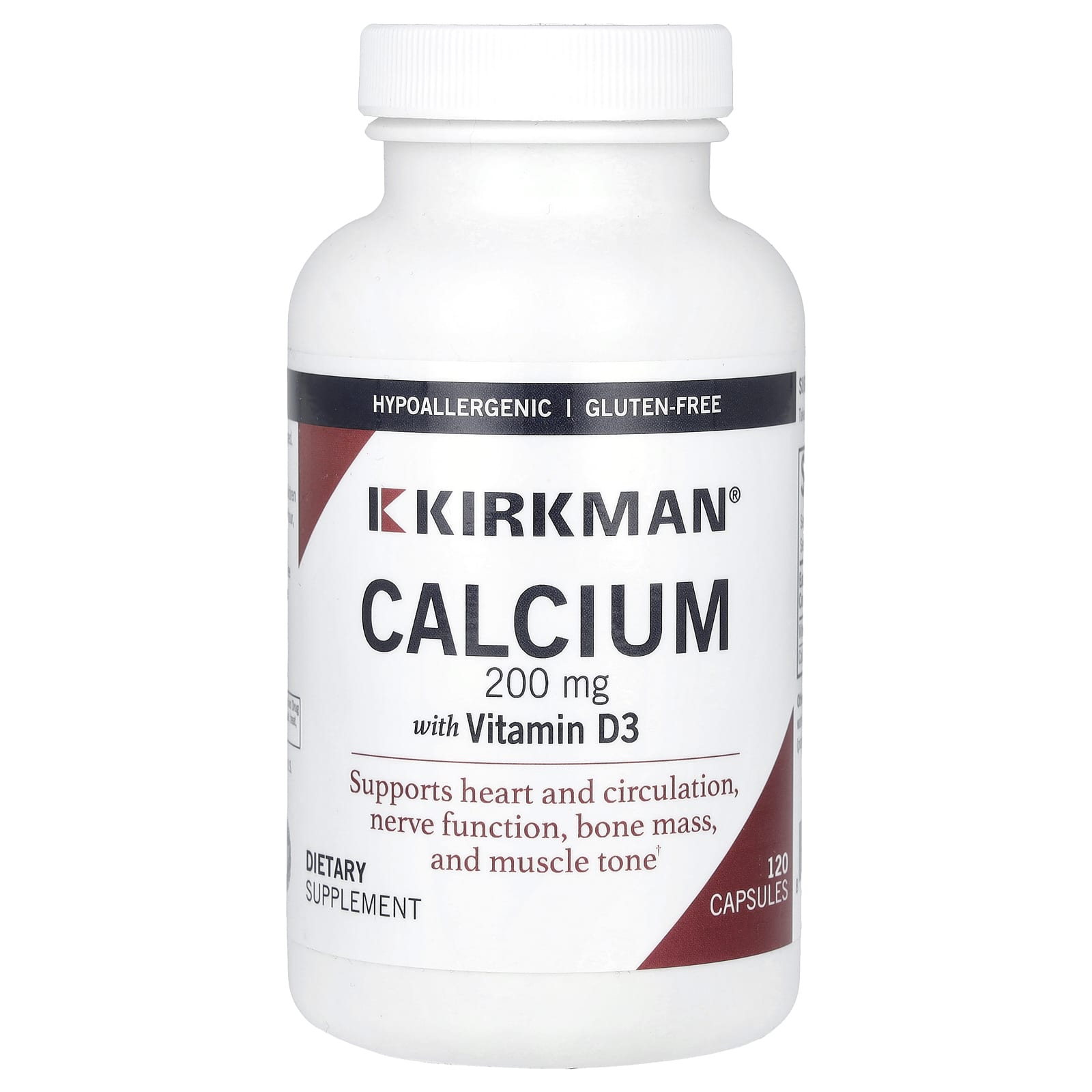 Kirkman Labs, Calcium With Vitamin D3, 120 Capsules - Image 1