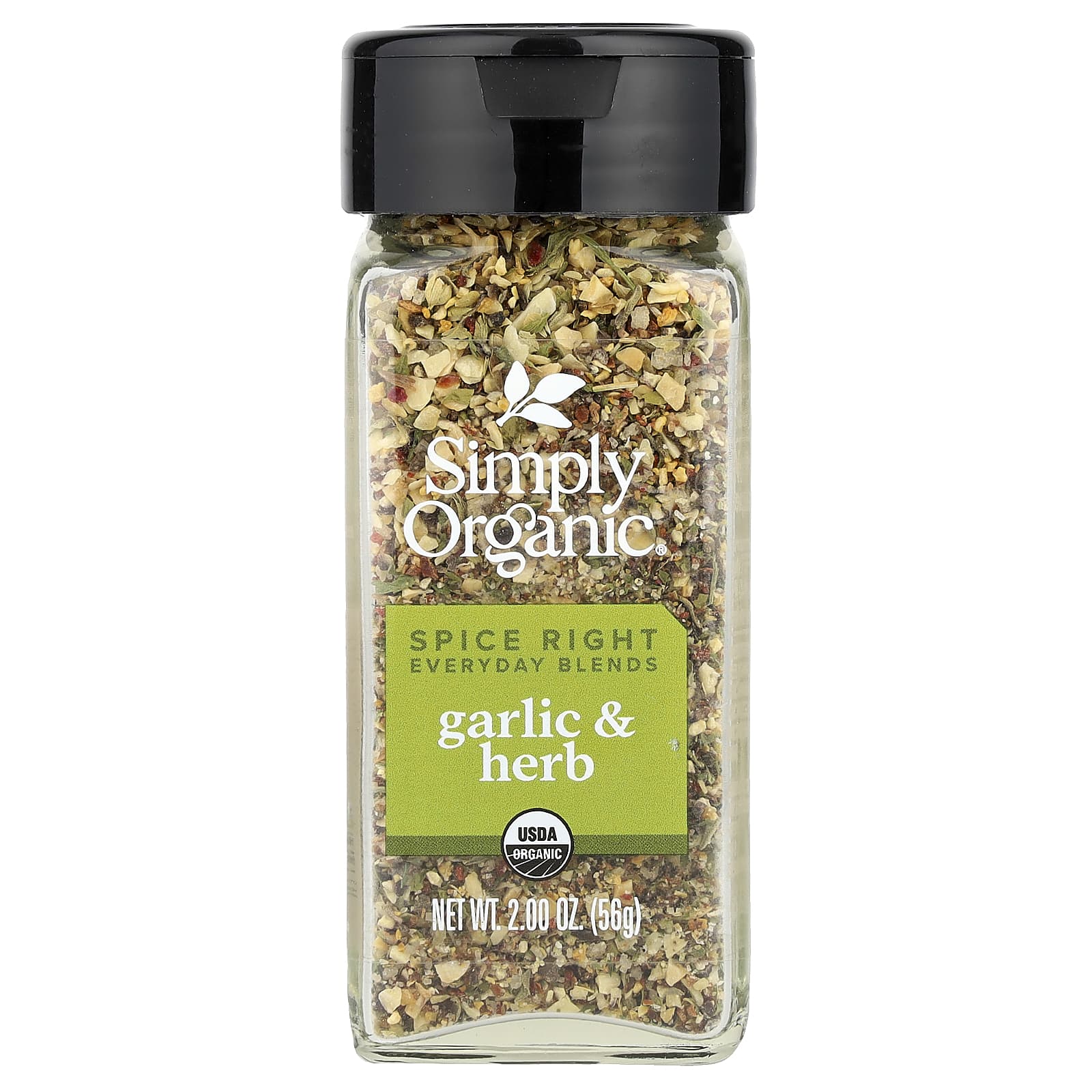 Simply Organic, Spice Right Everyday Blends, Garlic & Herb, 2 oz (56 g) - Image 1