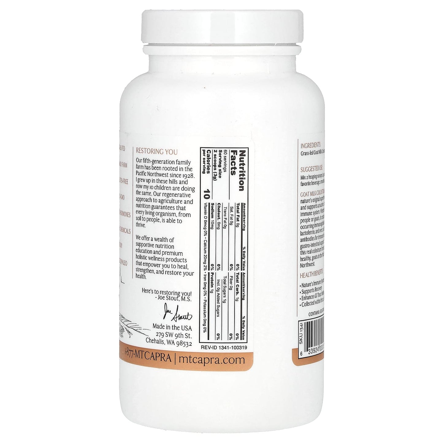 Mt. Capra, Goat Milk Colostrum Powder, 6 oz (174 g) - Image 2