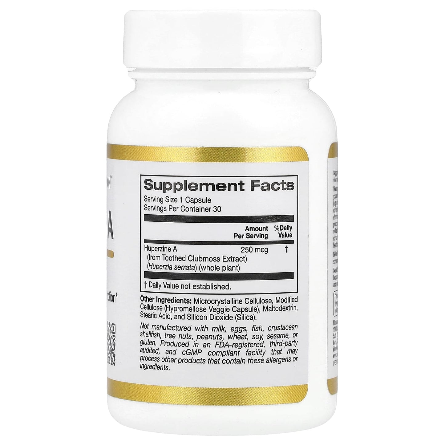 Huperzine A 250mcg 30 Veggie Capsules for Cognitive Support - Image 2