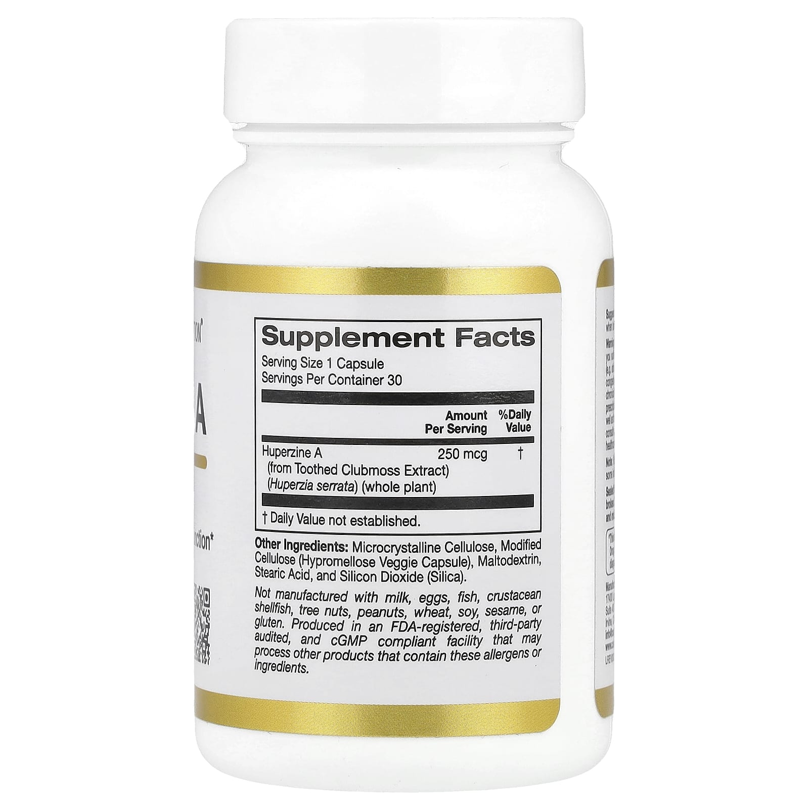 Huperzine A 250mcg 30 Veggie Capsules for Cognitive Support - Image 2