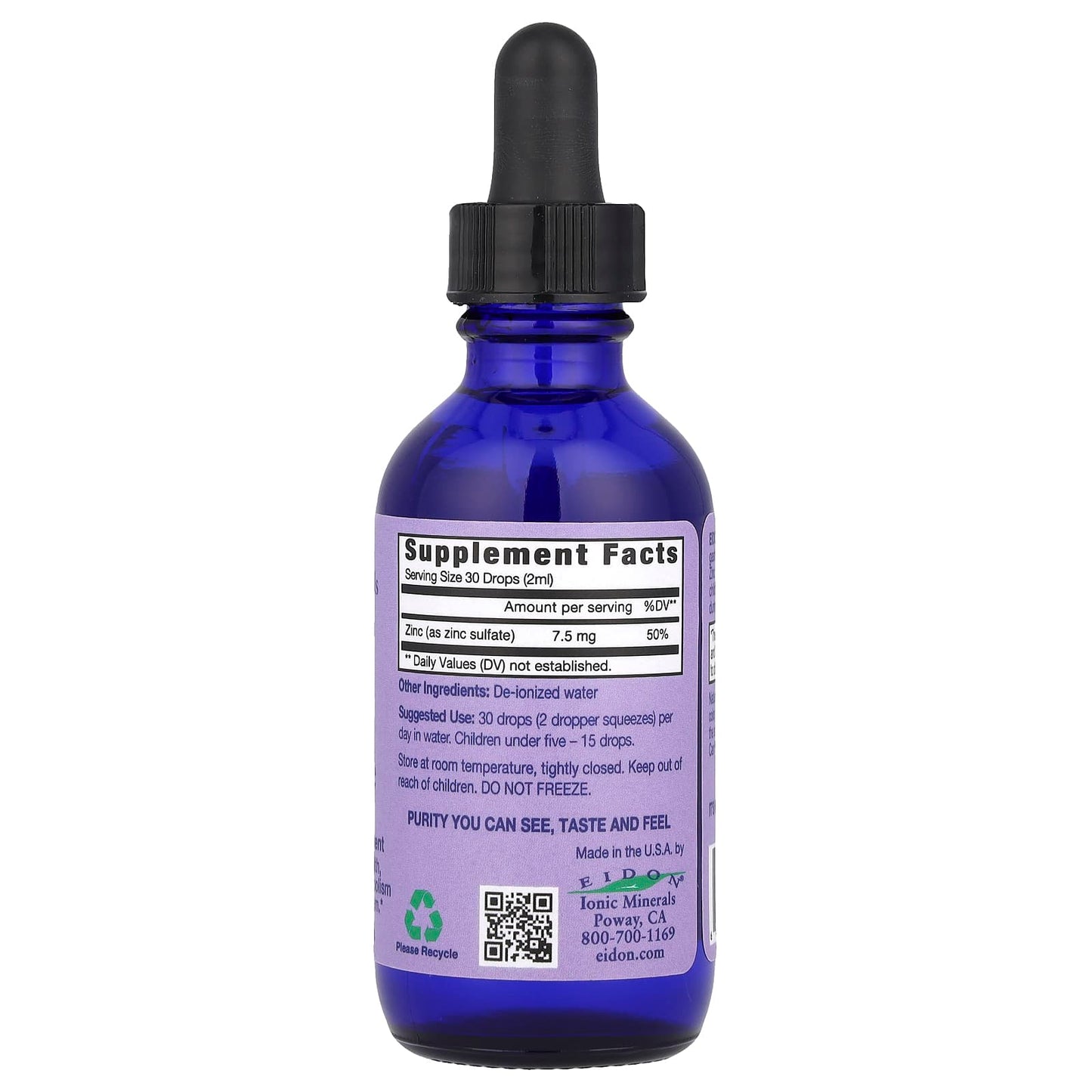 Eidon Ionic Minerals - Zinc Liquid Concentrate for Immune Health - Image 2