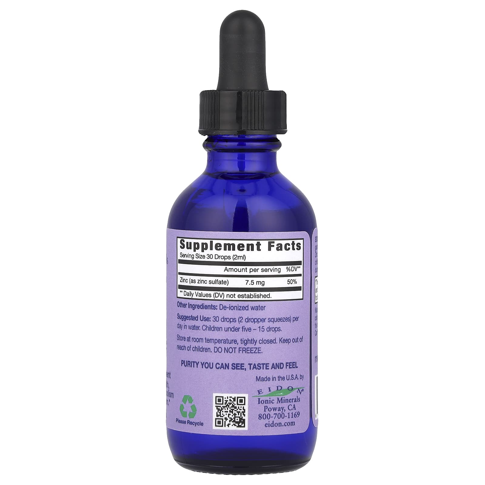 Eidon Ionic Minerals - Zinc Liquid Concentrate for Immune Health - Image 2