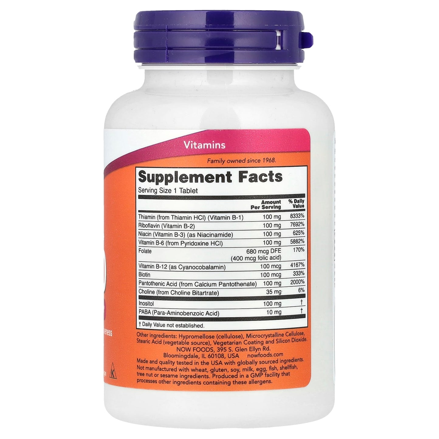 NOW Foods, Sustained Release B-100, 100 Tablets - Image 2