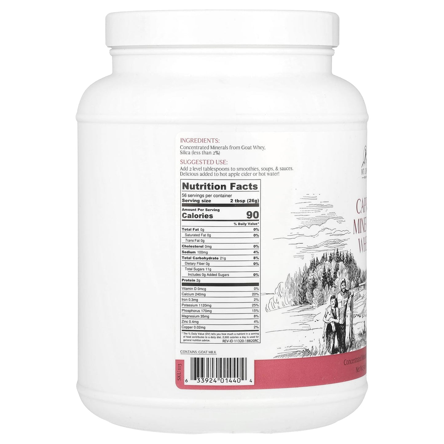 Mt. Capra, Capra Mineral Whey, 50.8 oz (1,440 g) - Image 2