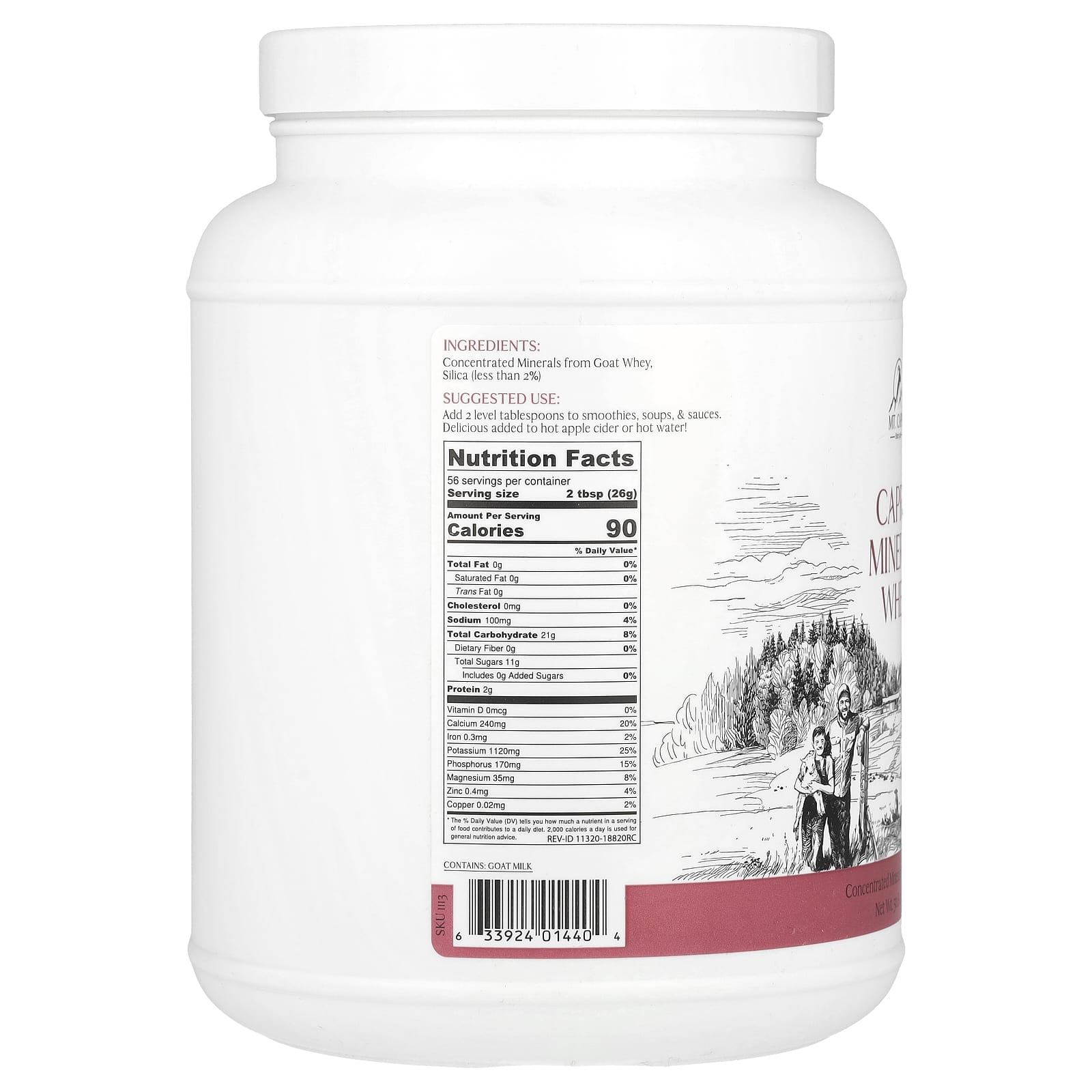 Mt. Capra, Capra Mineral Whey, 50.8 oz (1,440 g) - Image 2