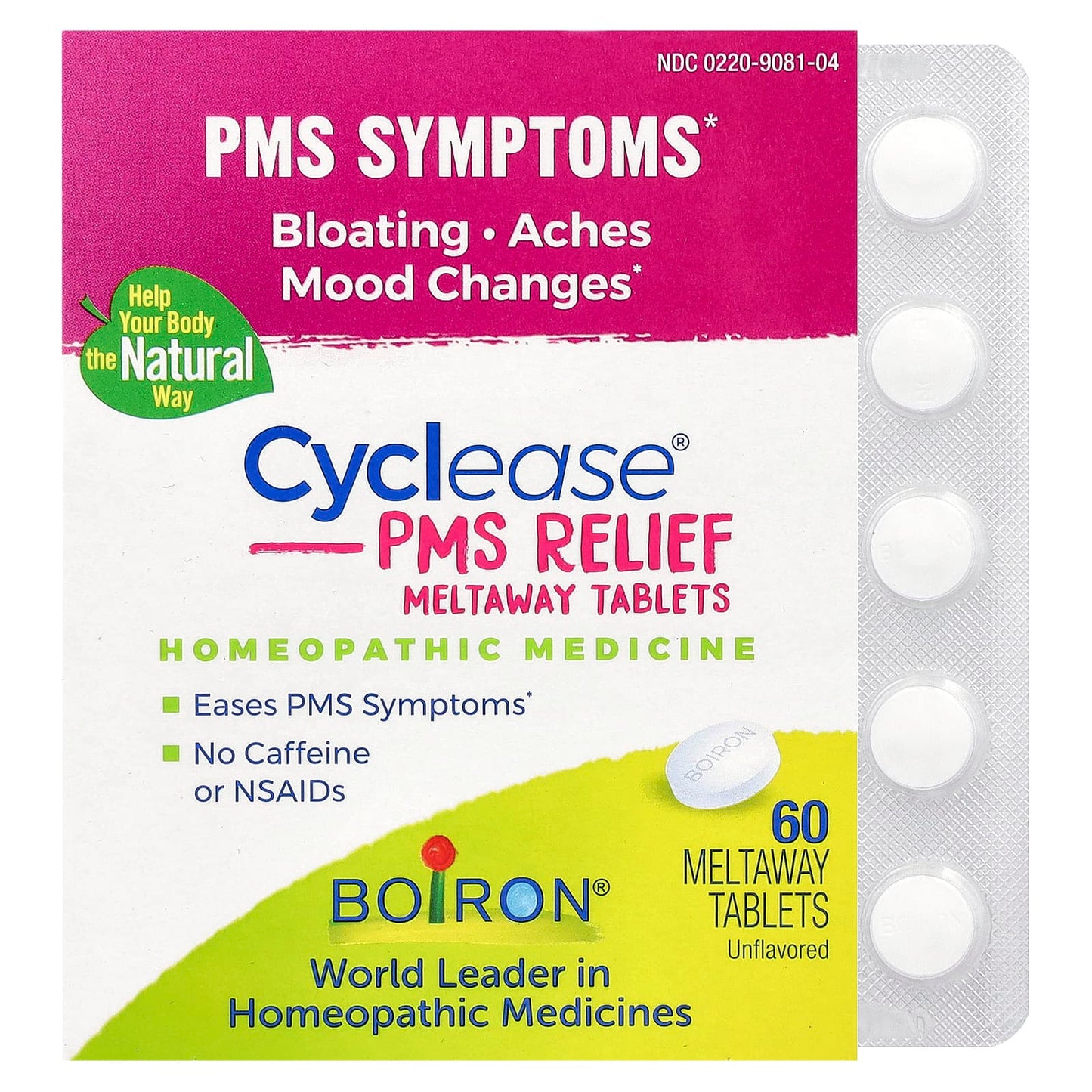 Natural PMS Relief with Boiron Cyclease Meltaway Tablets - Image 1