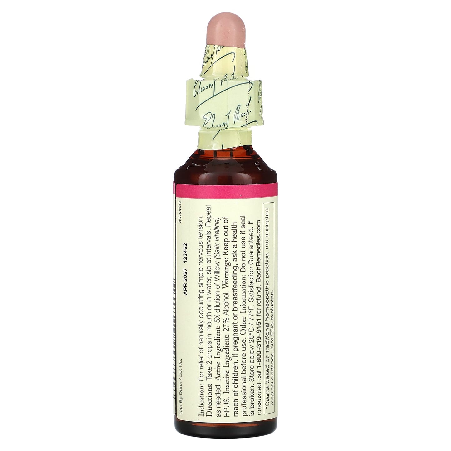 Bach Willow Flower Remedy for Forgiveness & Relaxation, 0.7 fl oz - Image 2