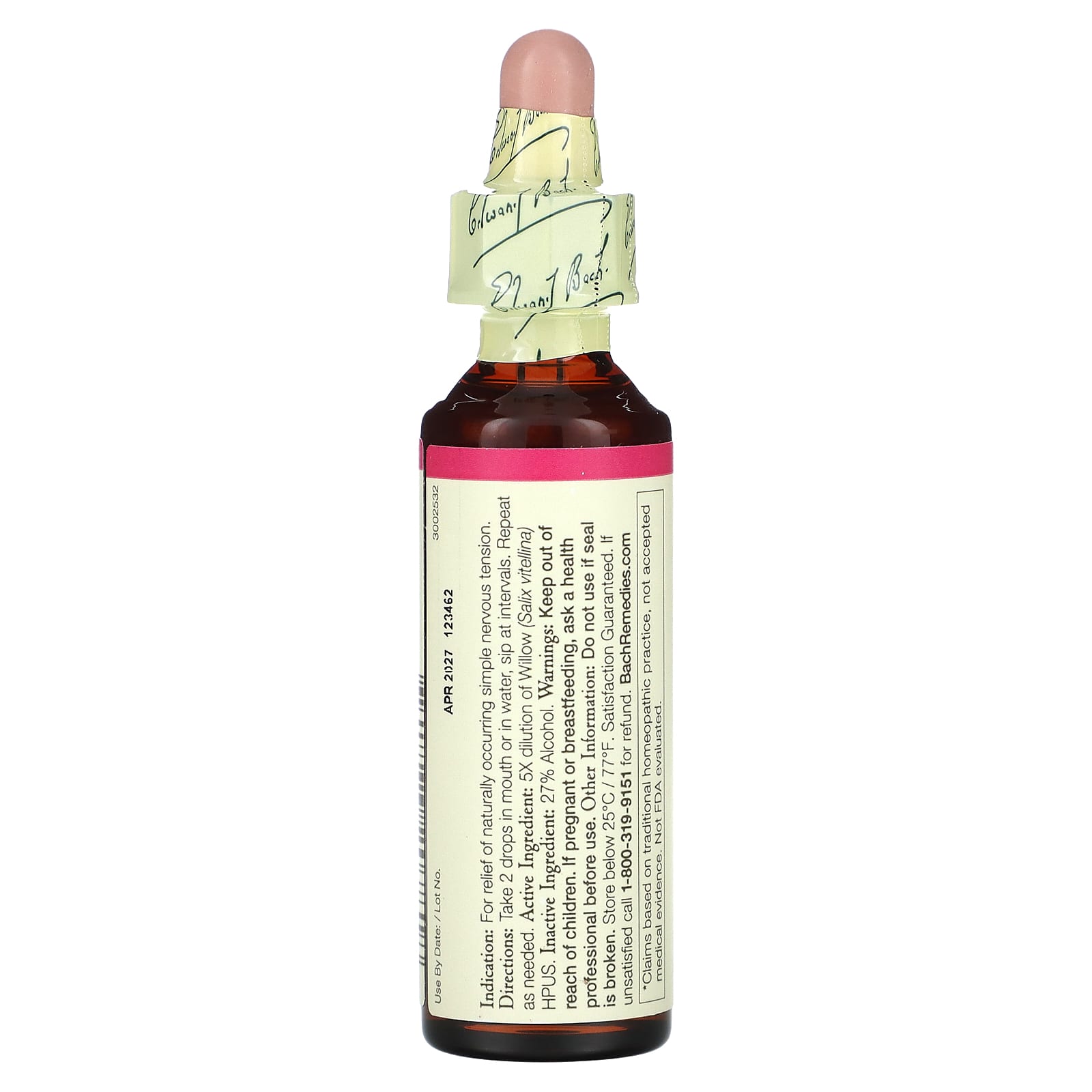 Bach Willow Flower Remedy for Forgiveness & Relaxation, 0.7 fl oz - Image 2