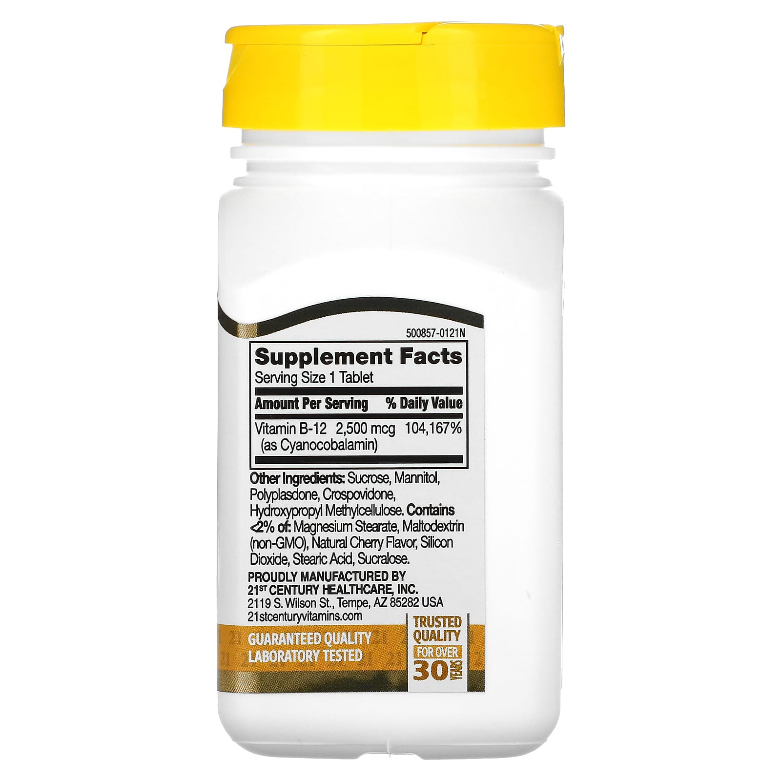 Cherry Flavored Vitamin B-12 Energy Boost Tablets - 110 Sublingual - Image 2