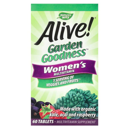 Nature's Way, Alive! Garden Goodness, Women's Multivitamin, 60 Tablets - Image 1
