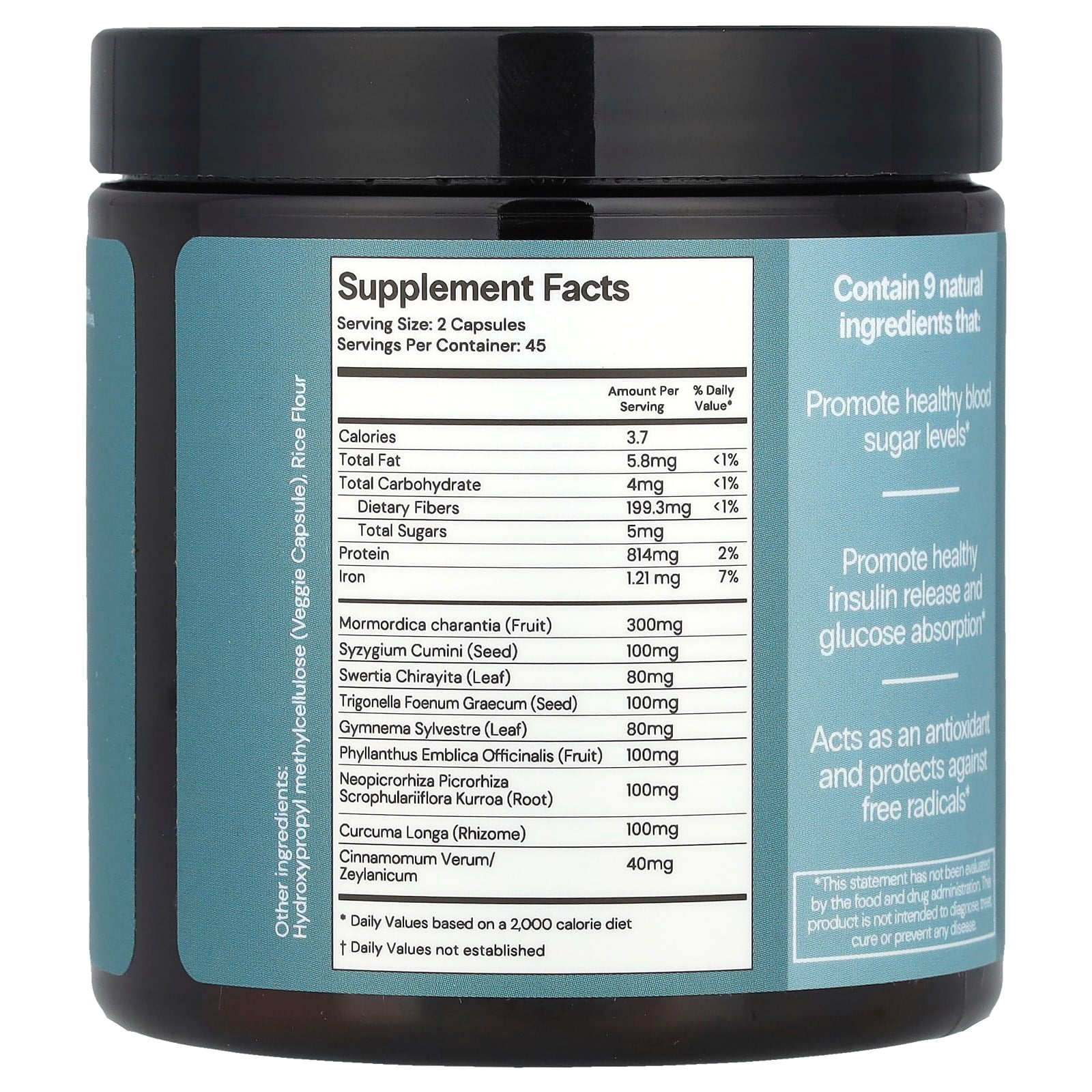 CuraLife Curalin Blood Sugar Support 90 Capsules - Image 2