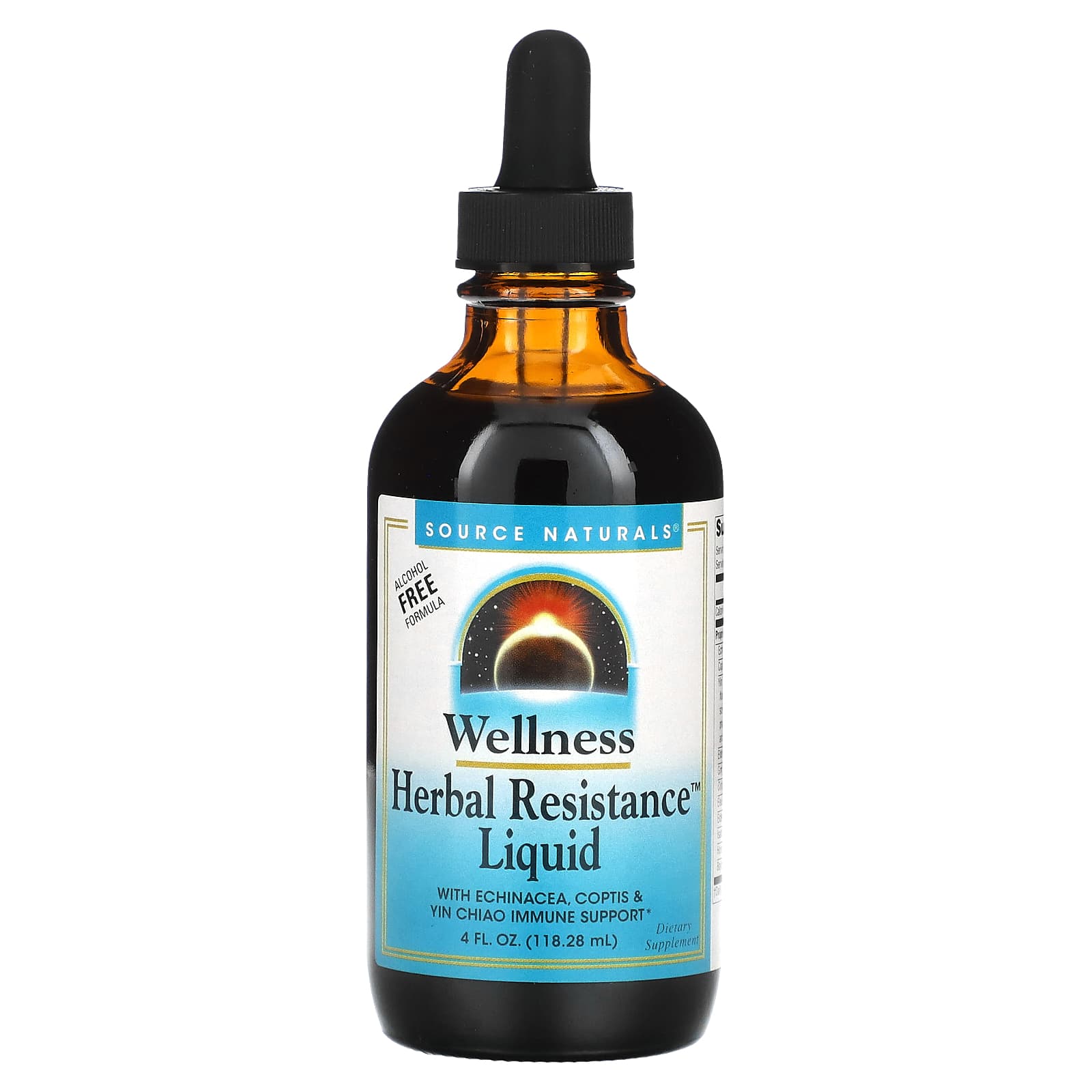 Source Naturals, Wellness Herbal Resistance Liquid™, Alcohol Free, 4 fl oz (118.28 ml)