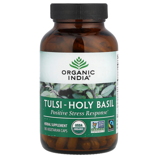 Organic India, Tulsi-Holy Basil, 180 Vegetarian Caps - Image 1