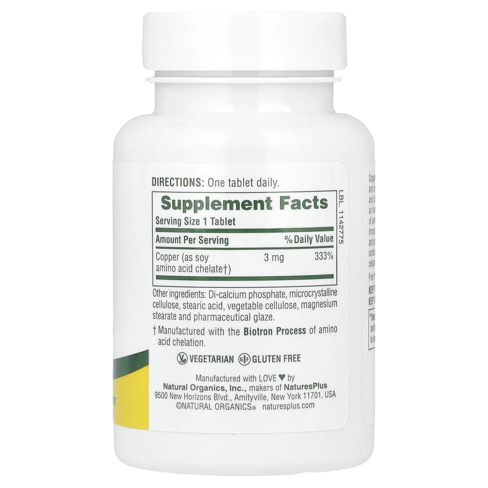 NaturesPlus, Copper, 3 mg, 90 Tablets - Image 2