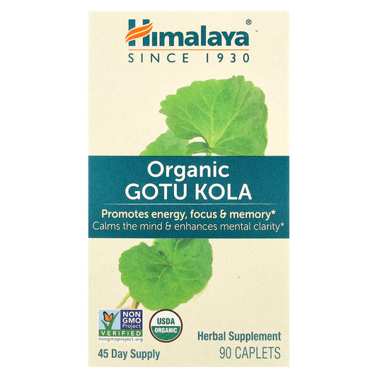 Organic Gotu Kola Capsules for Energy, Focus & Memory - Himalaya - Image 1