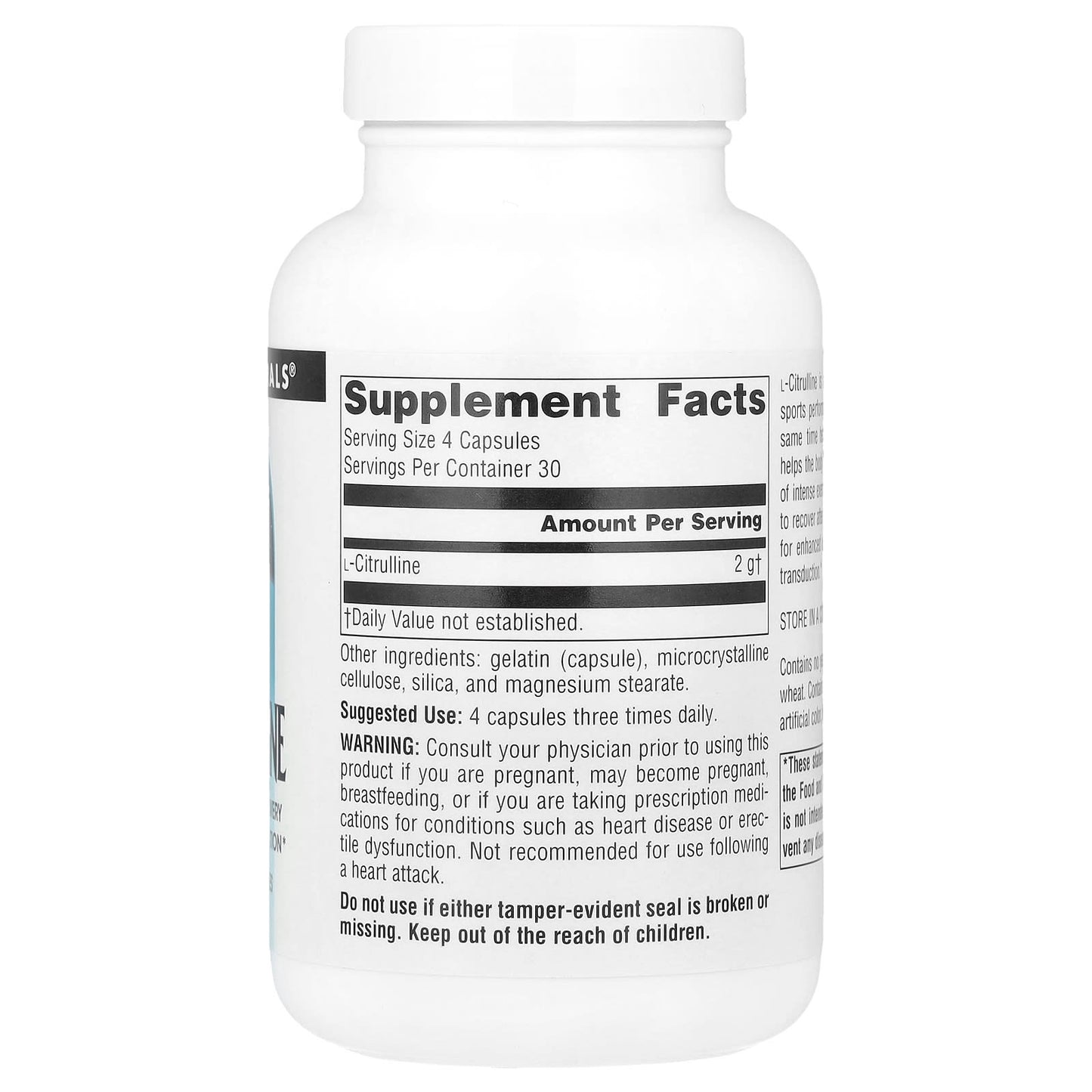 Source Naturals, L-Citrulline, 500 mg, 120 Capsules - Image 2
