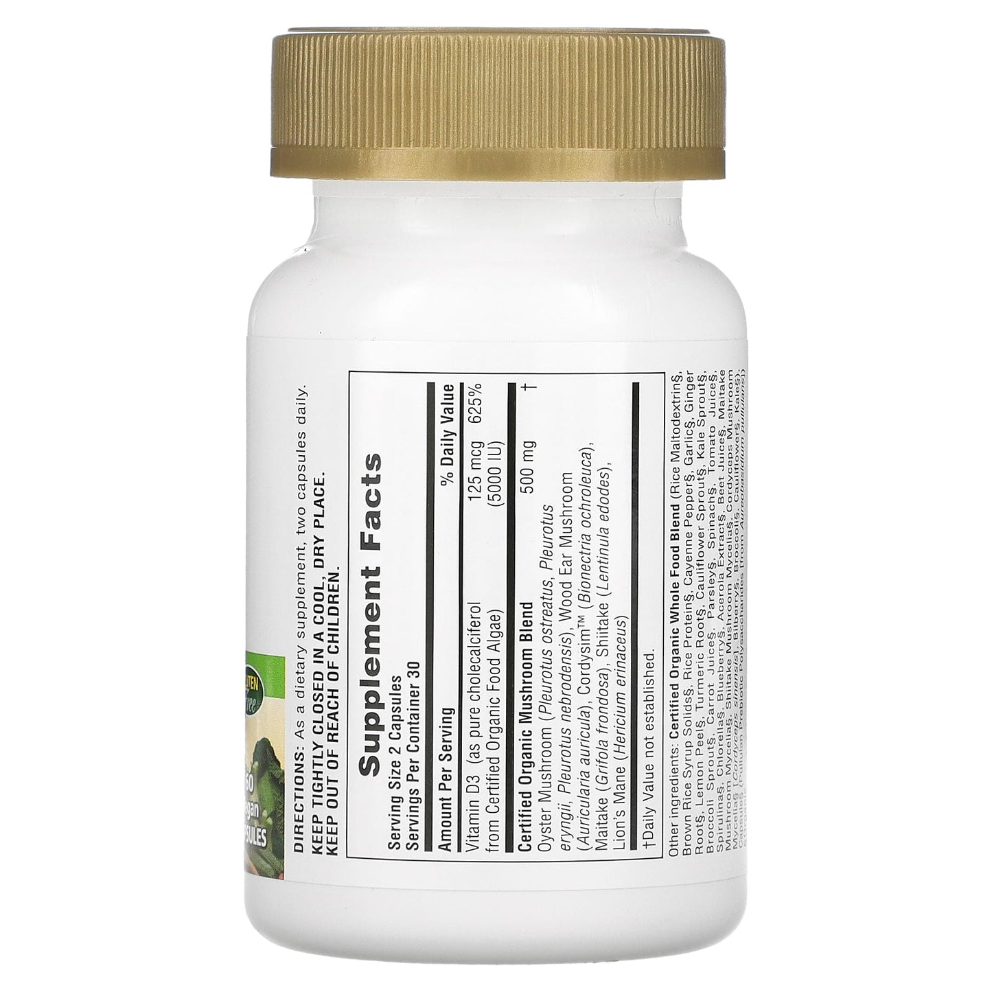 NaturesPlus, Source of Life, Garden, Organic Vitamin D3, 60 Vegan Capsules - Image 2