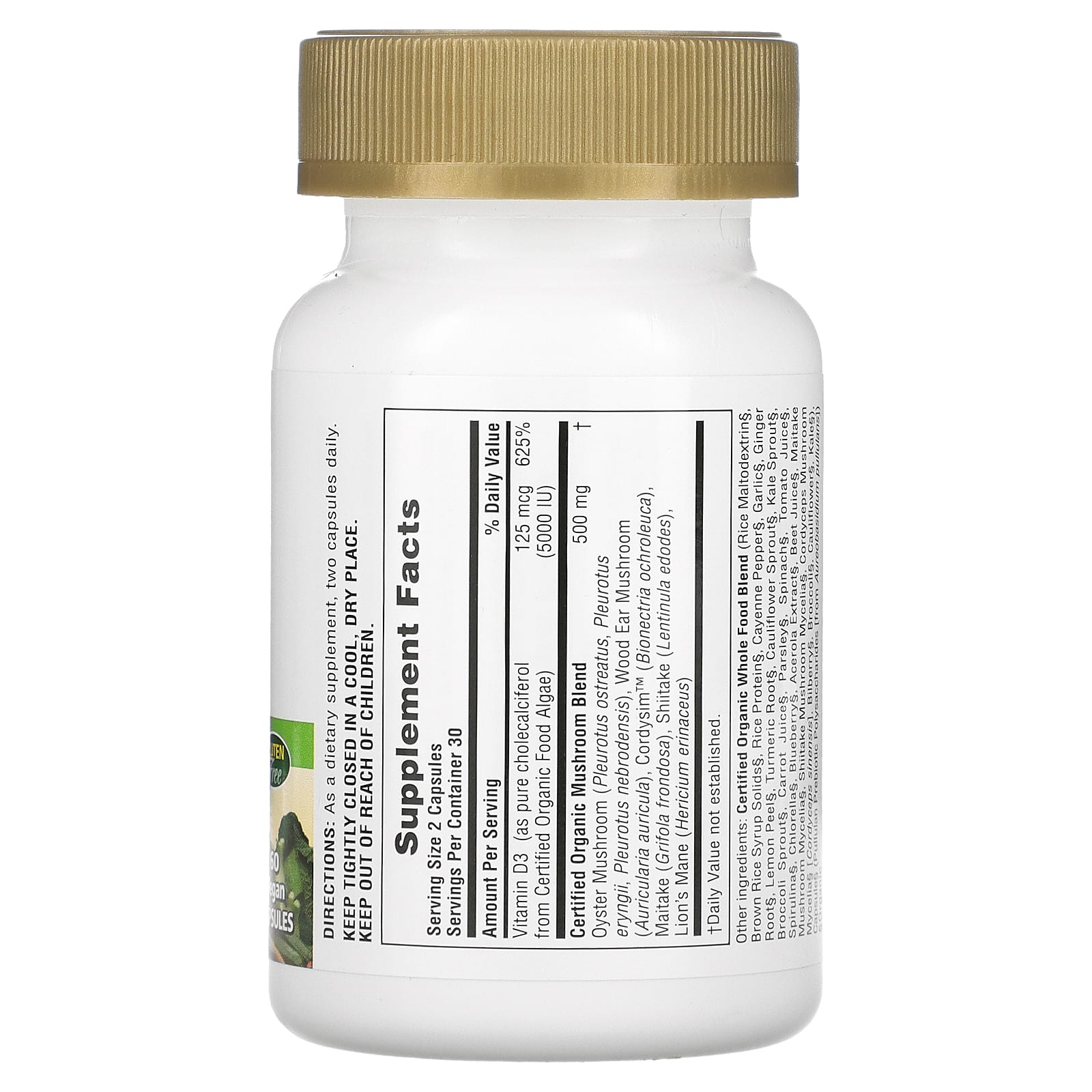 NaturesPlus, Source of Life, Garden, Organic Vitamin D3, 60 Vegan Capsules - Image 2
