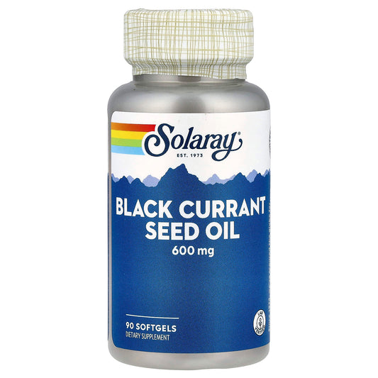 Solaray, Black Currant Seed Oil, 600 mg, 90 Softgels - Image 1