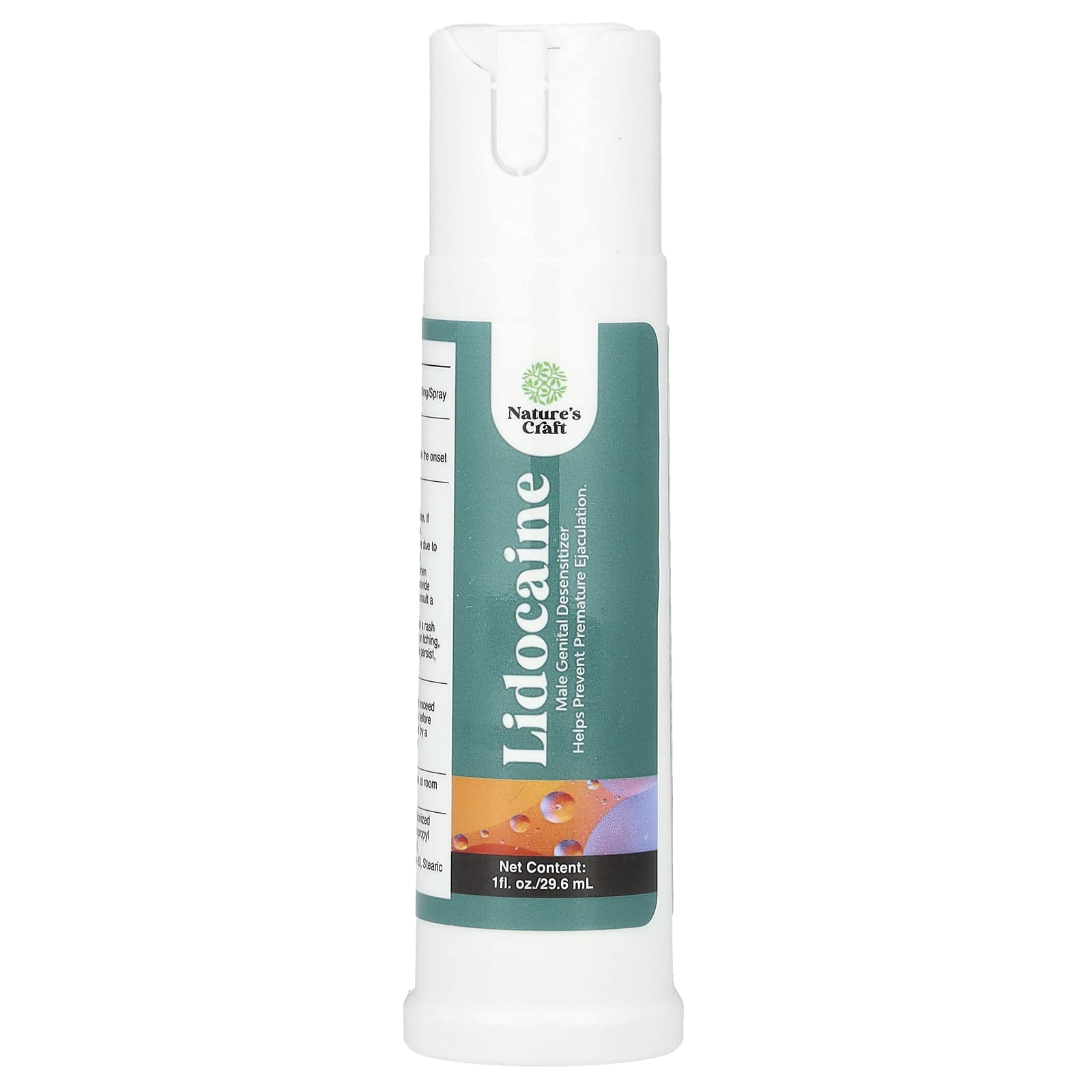 Nature's Craft, Lidocaine, Male Genital Desensitizer, 10 mg, 1 fl oz (29.6 ml) - Image 1