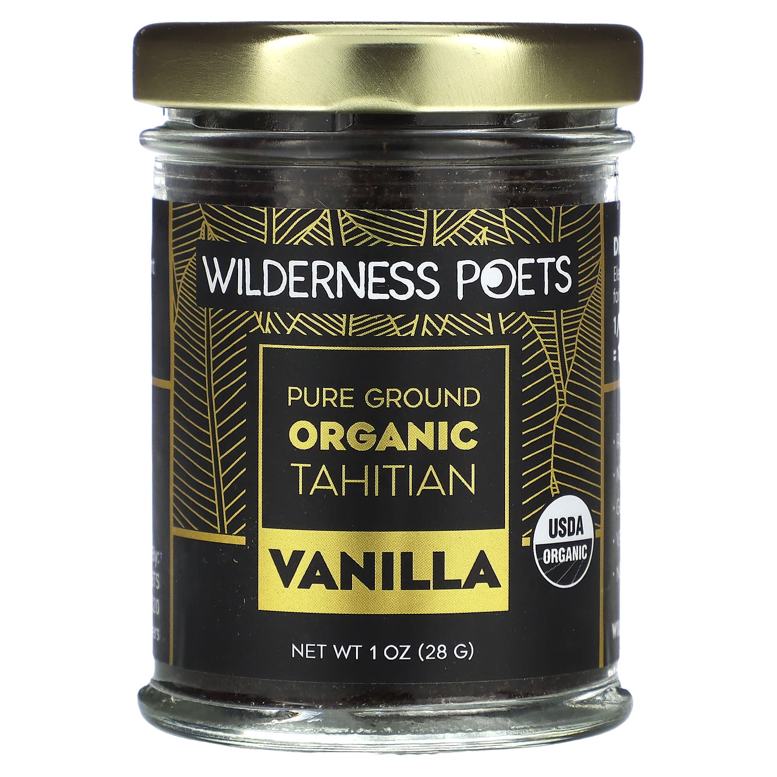 Wilderness Poets, Pure Ground Organic Tahitian Vanilla, 1 oz (28 g) - Image 1