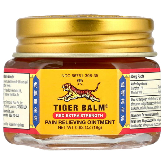 Tiger Balm, Pain Relieving Ointment, Extra Strength, 0.63 oz (18 g) - Image 1