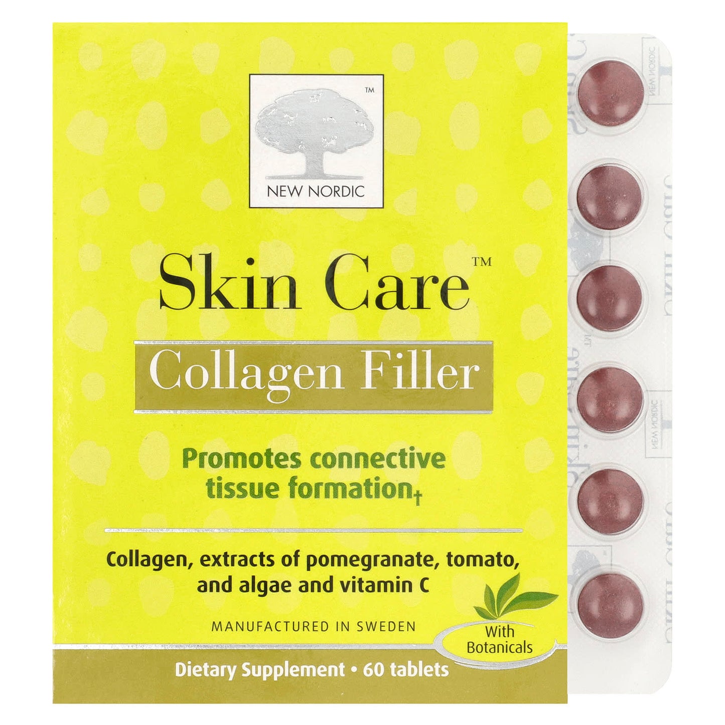 New Nordic, Skin Care™, Collagen Filler, 60 Tablets - Image 1