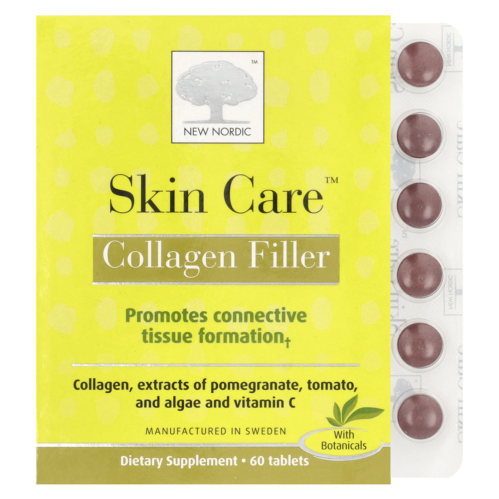 New Nordic, Skin Care™, Collagen Filler, 60 Tablets - Image 1