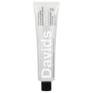 Natural Whitening + Antiplaque Toothpaste by Davids, Charcoal & Mint, 5.25 oz