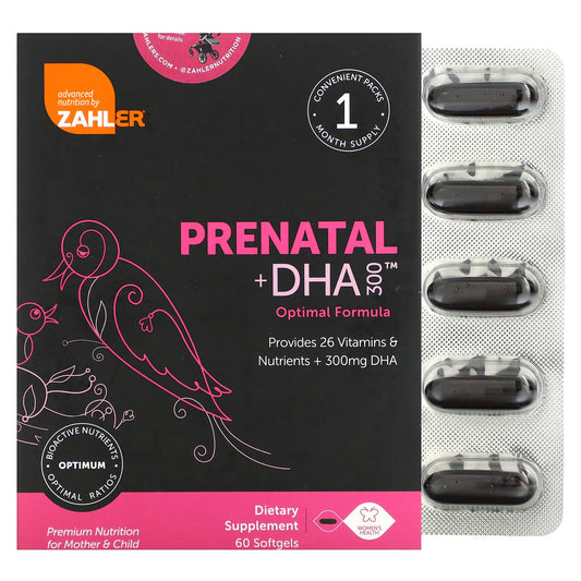 Zahler, Prenatal + DHA 300 Optimal Formula, 60 Softgels - Image 1