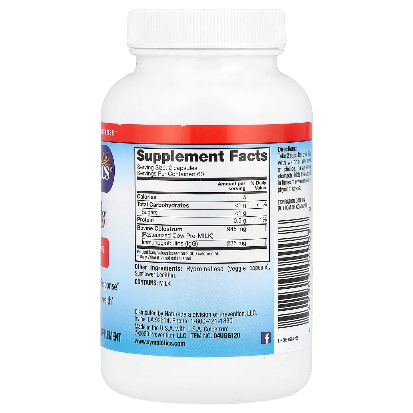 Symbiotics, Colostrum Plus®, 120 Veg Capsules - Image 2