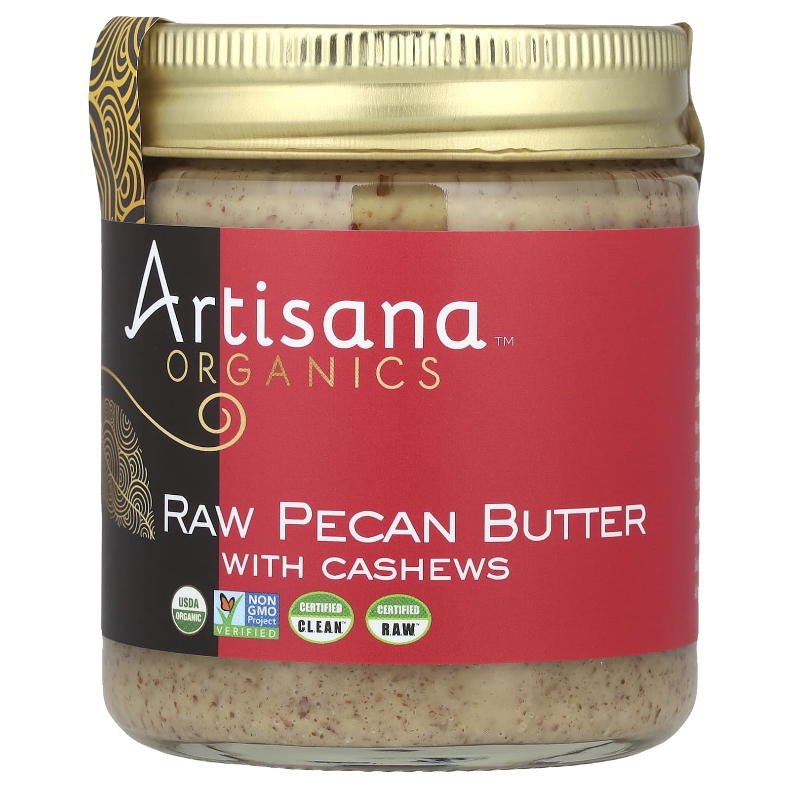 Artisana Raw Pecan Cashew Butter, USDA Organic, 8 oz, Keto Friendly - Image 1