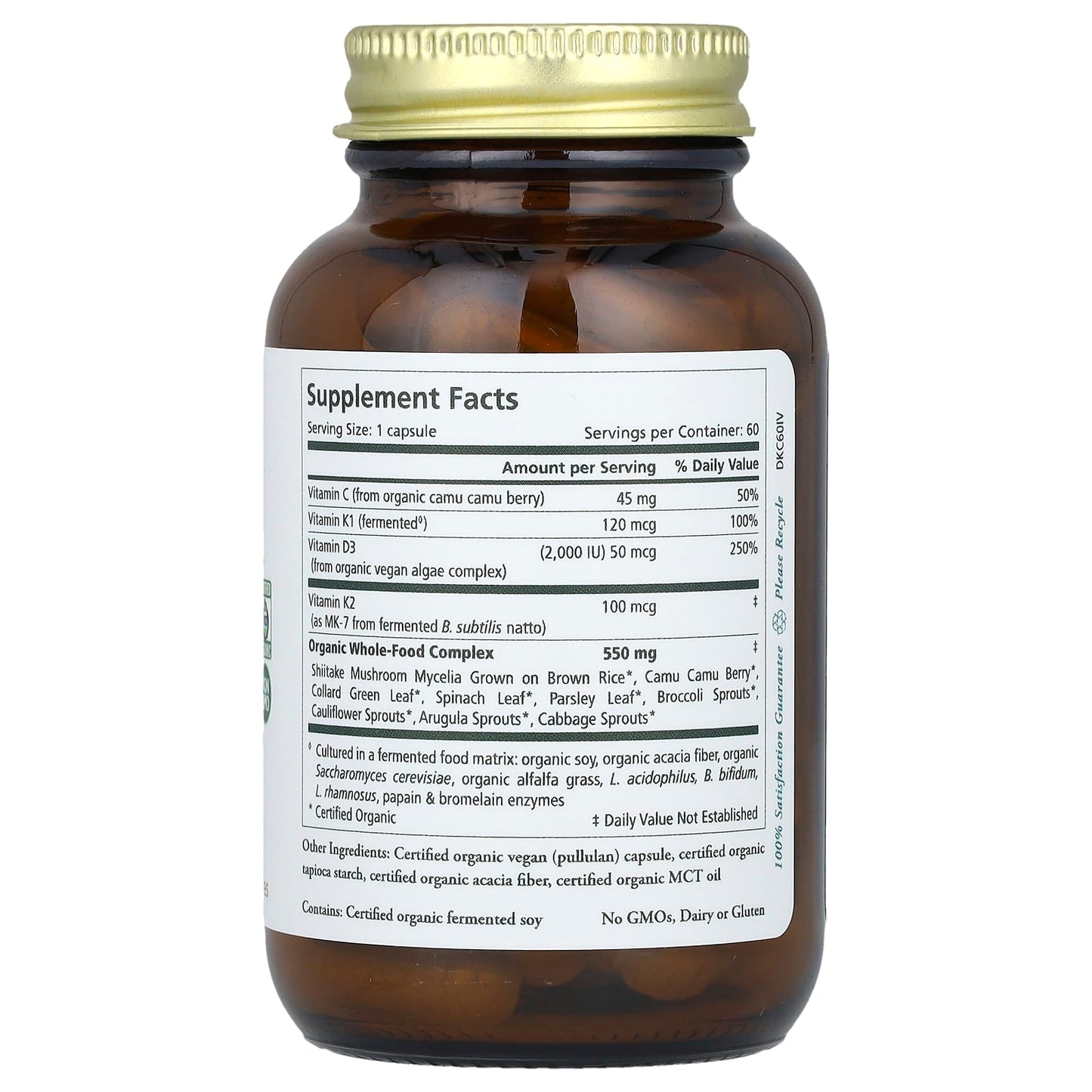 Pure Synergy, D3 + K2 Complex™, 60 Capsules - Image 2