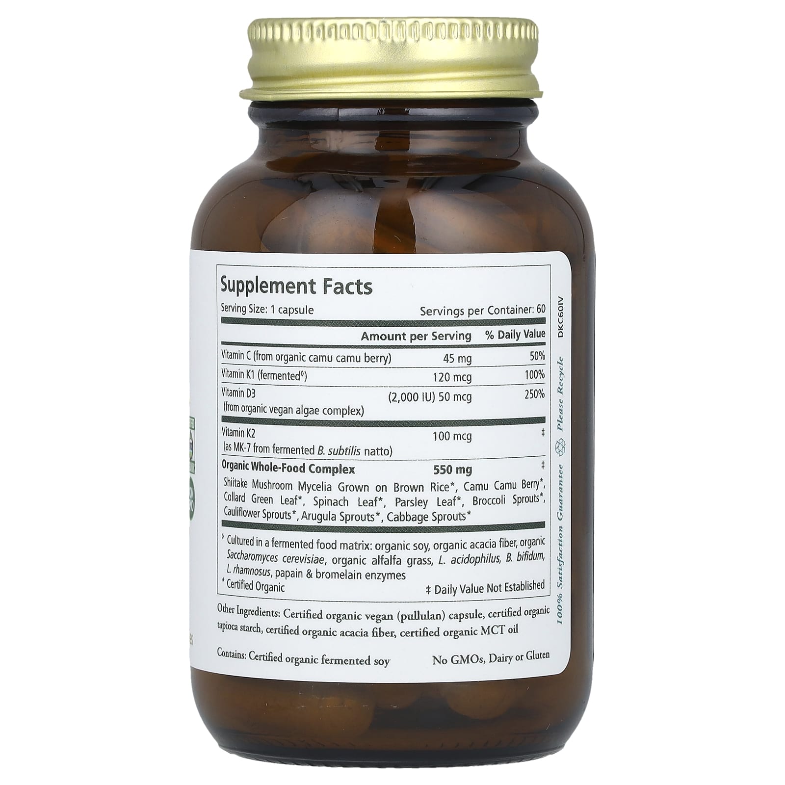 Pure Synergy, D3 + K2 Complex™, 60 Capsules - Image 2