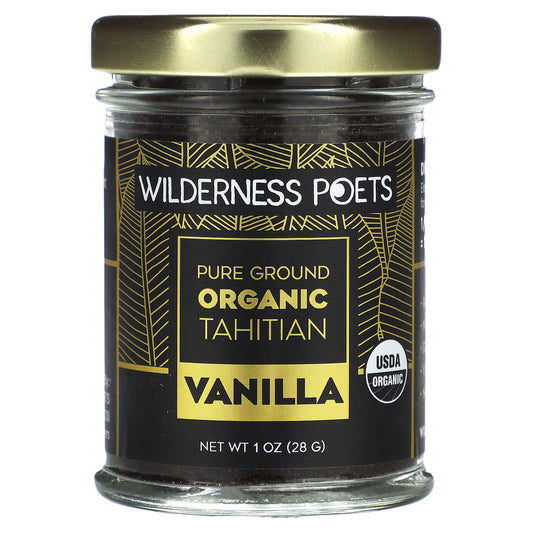 Wilderness Poets, Pure Ground Organic Tahitian Vanilla, 1 oz (28 g) - Image 1